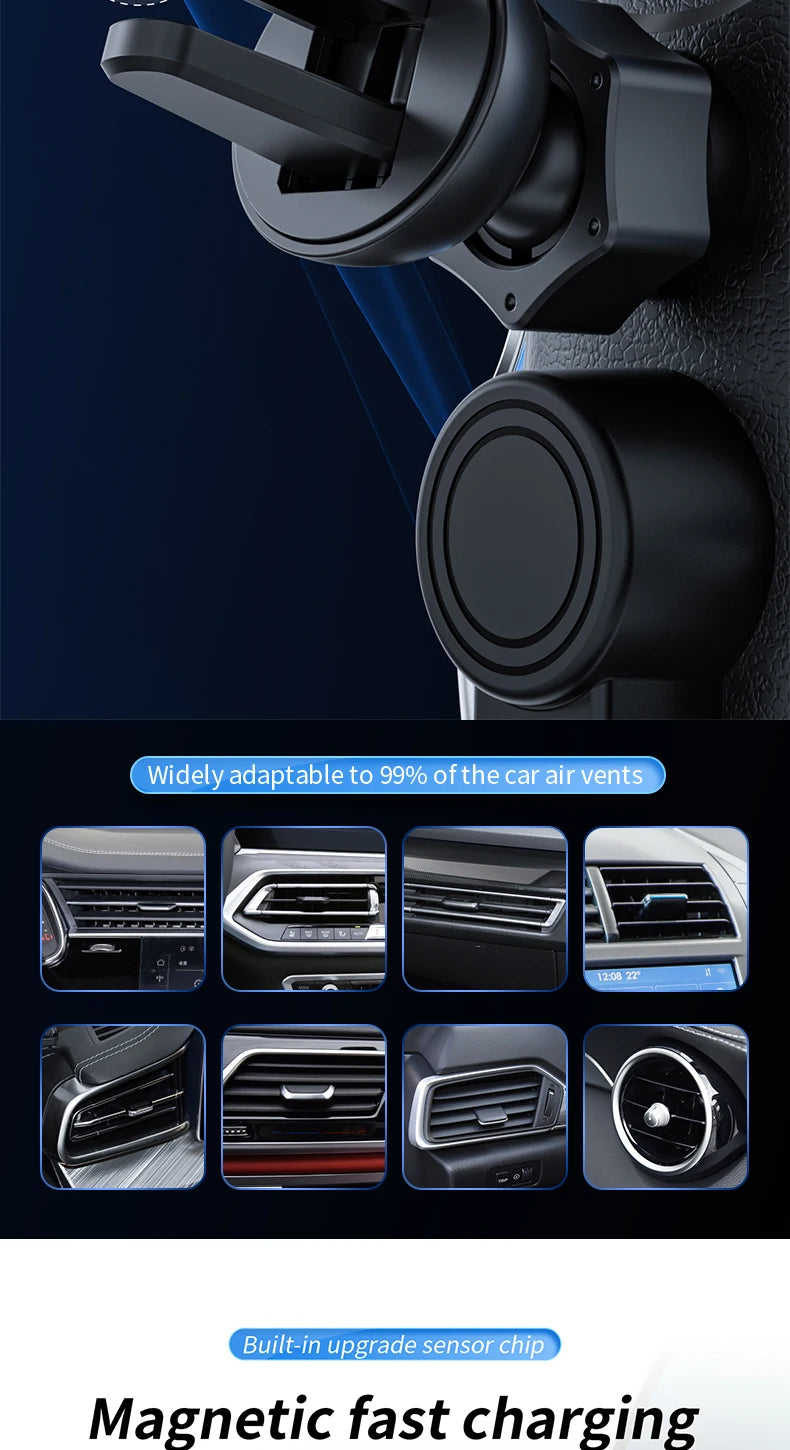 15W Car Wireless Charger Stand for iPhone 16 15 14 13 12 Pro Max Samsung 3 in 1 Magnetic Adapters Phone Fast Charging Chargers