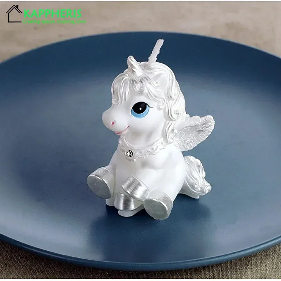 Little Unicorn Zodiac Candle Animal Children's Birthday Candle for Cake Decoration Unicorn Candle for Birthday Boys Kids Soy Wax