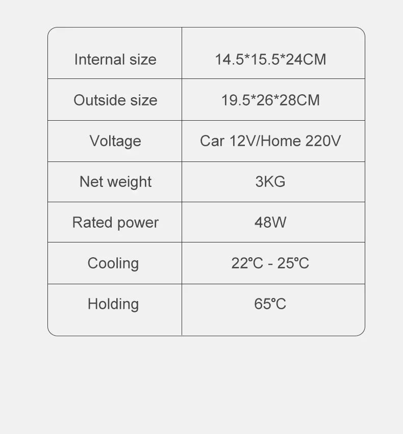 8L Mini Electric Refrigerator 12V 110V 220V Portable Camping Cooler and Warmer Makeup Refrigerat for Car and Home Dual-use