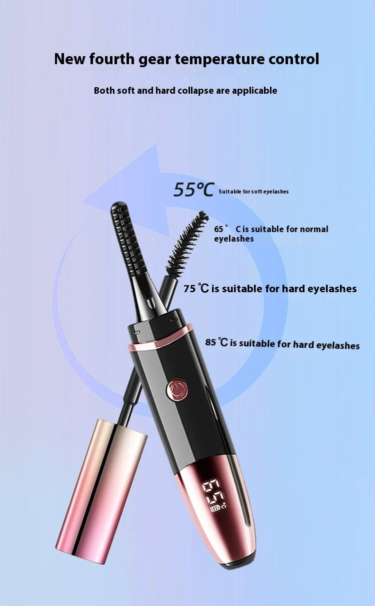 Heated Eyelash Curler, Fast Heat up Within 10s, 24 Hours Long Lasting, Rechargeable Electric Eyelash Curler, Temperature Control