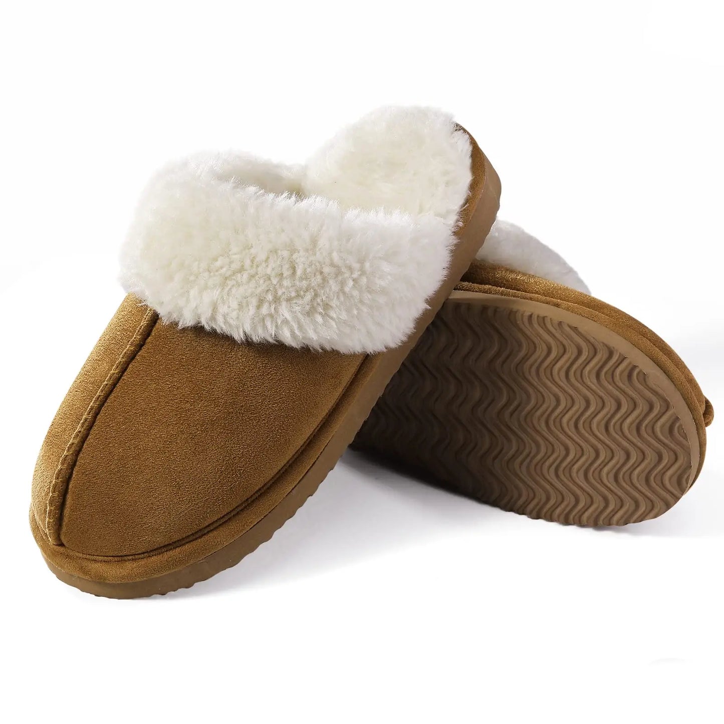 Kidmi Winter Women Fuzzy Slippers Classic Brand Fluffy House Shoes Indoor Warm Suede Cozy Slippers Casual Non-slip Cotton Shoes