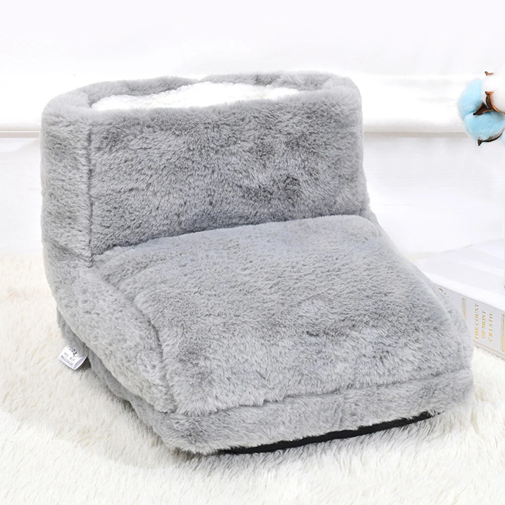 Electric Foot Warmer Foot Heating Pad USB Charging Household Foot Heater Washable Double Feet Slippers for Home Bedroom Sleeping