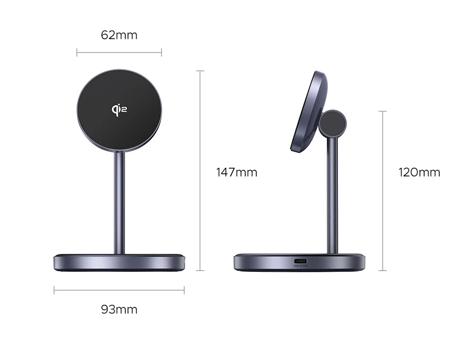 UGREEN Qi2 25W Magnetic Wireless Charger Stand Charging Holder For iPhone 16 15 Pro Max/AirPods Fast Charger for MagSafe
