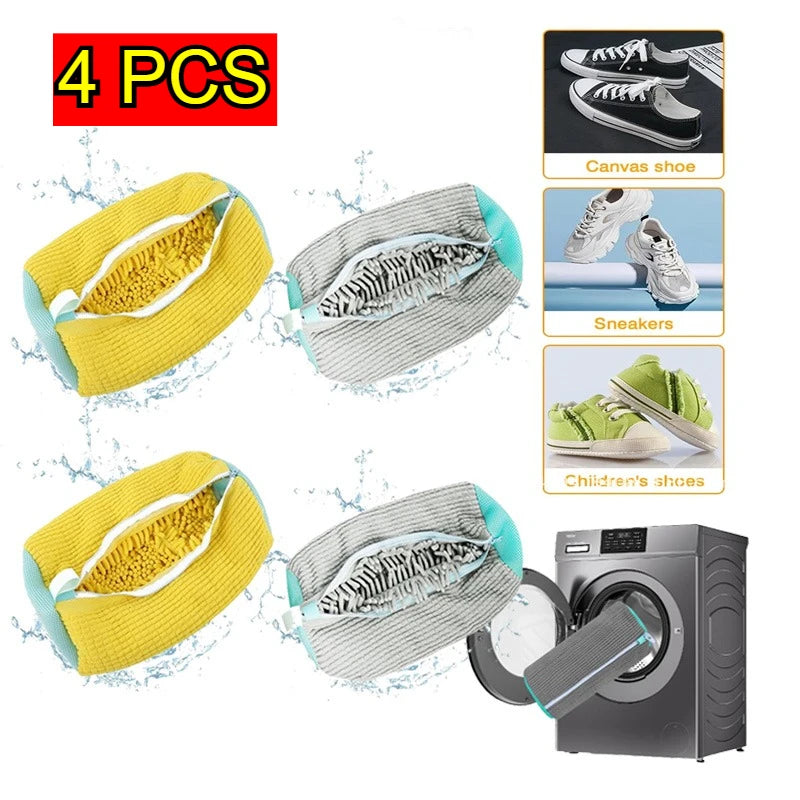 Reusable simulates hand washing Shoe Bags laundry washing machine shoe cleaner mesh laundry for travel mesh wash bags kit