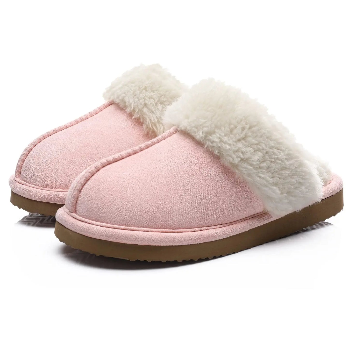 Kidmi Winter Women Fuzzy Slippers Classic Brand Fluffy House Shoes Indoor Warm Suede Cozy Slippers Casual Non-slip Cotton Shoes