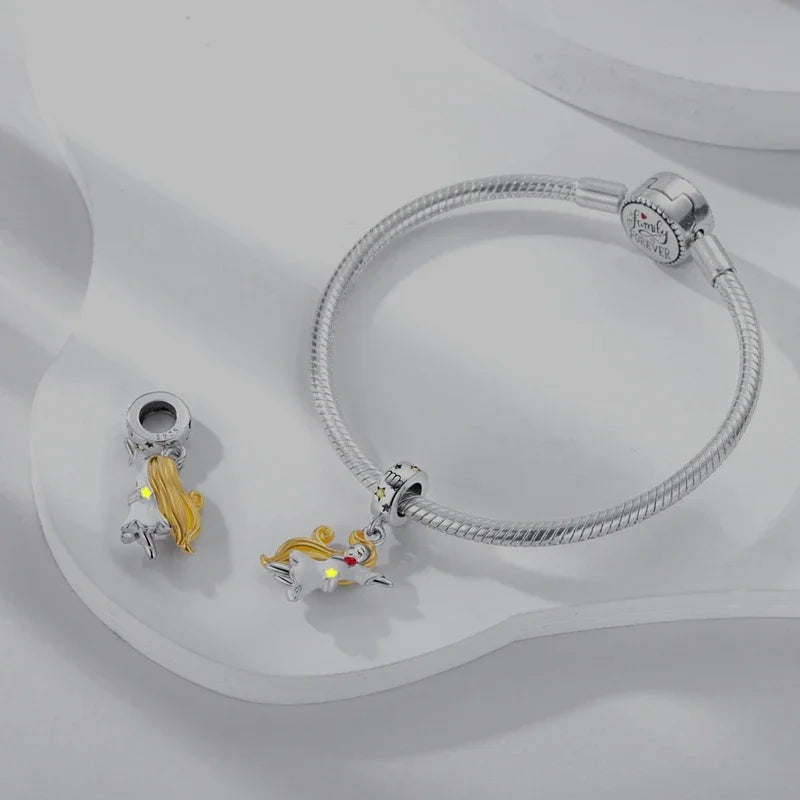 Zodiac Signs Original Charms 925 Sterling Silver Glow in Dark Pendants Beads Fit Bracelet DIY Jewelry Birthday Gift for Women