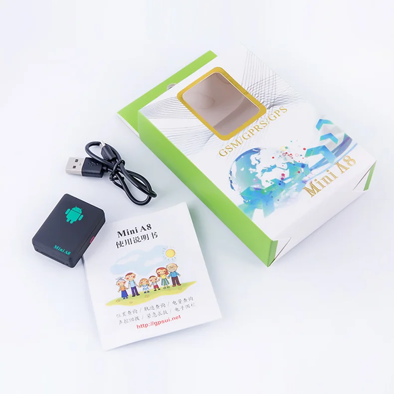 A8 Mini GPS Tracker Car Real Time Tracking Anti-Lost Key Wallet Tracking Finder Device GSM GPRS Online Free Website APP Accessor