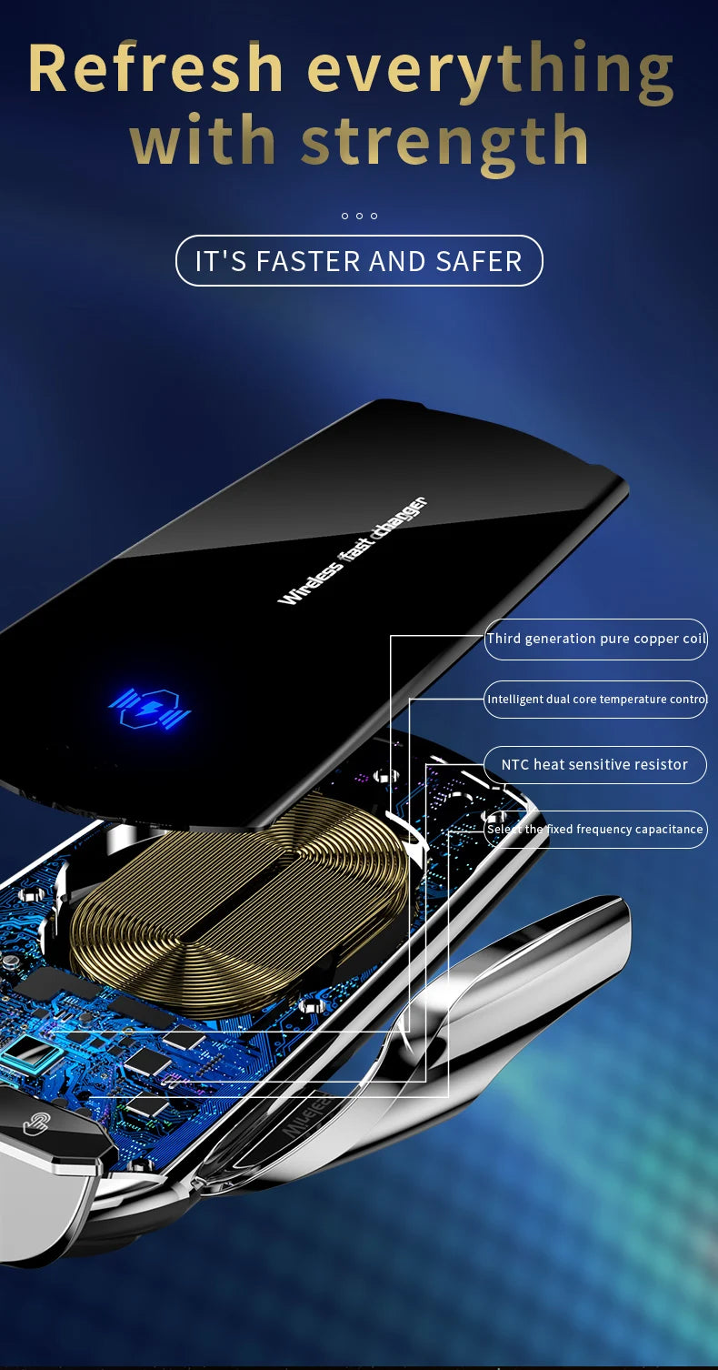 15W Car Wireless Charger Stand for iPhone 16 15 14 13 12 Pro Max Samsung 3 in 1 Magnetic Adapters Phone Fast Charging Chargers