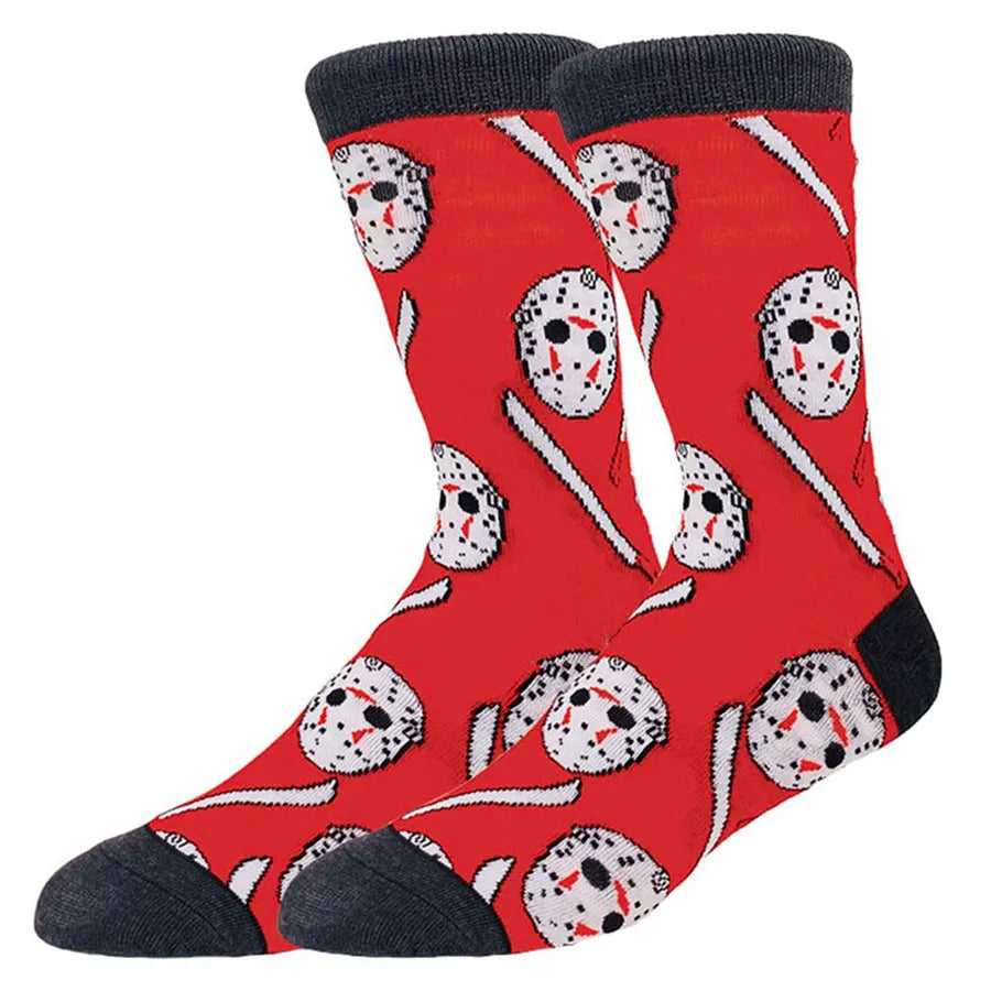 10/20/30Pairs random color Men Women Cartoon Anime Socks Christmas Halloween Novelty Funny Socks