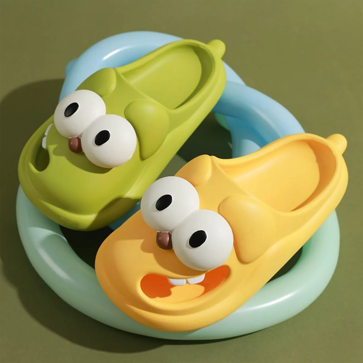 Tongue Kiss Slippers Big Eye Dog Slippers Cute Funny Big Eye Dog Fun Cartoon Package Head Eva Slippers For Women