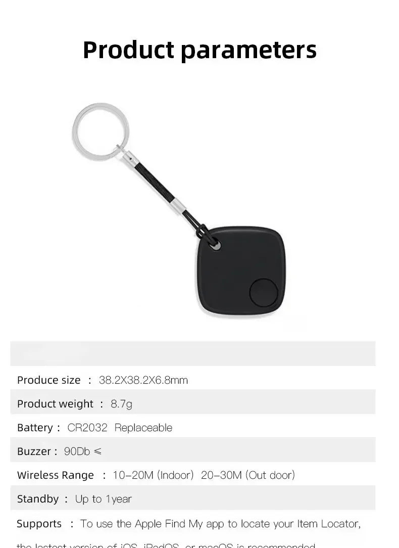 For Apple Find My Mini Bluetooth GPS Tracker Anti Lose Reminder Device Key Finder Kid Bag Wallet Car Pet Dog Locator Smart Tag