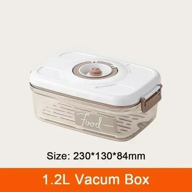 Vacuum Sealed Food Storage Box, Clear Fresh-Keeping Box, Capacity Food Dispenser, Transparent Container with Vacuum Pump