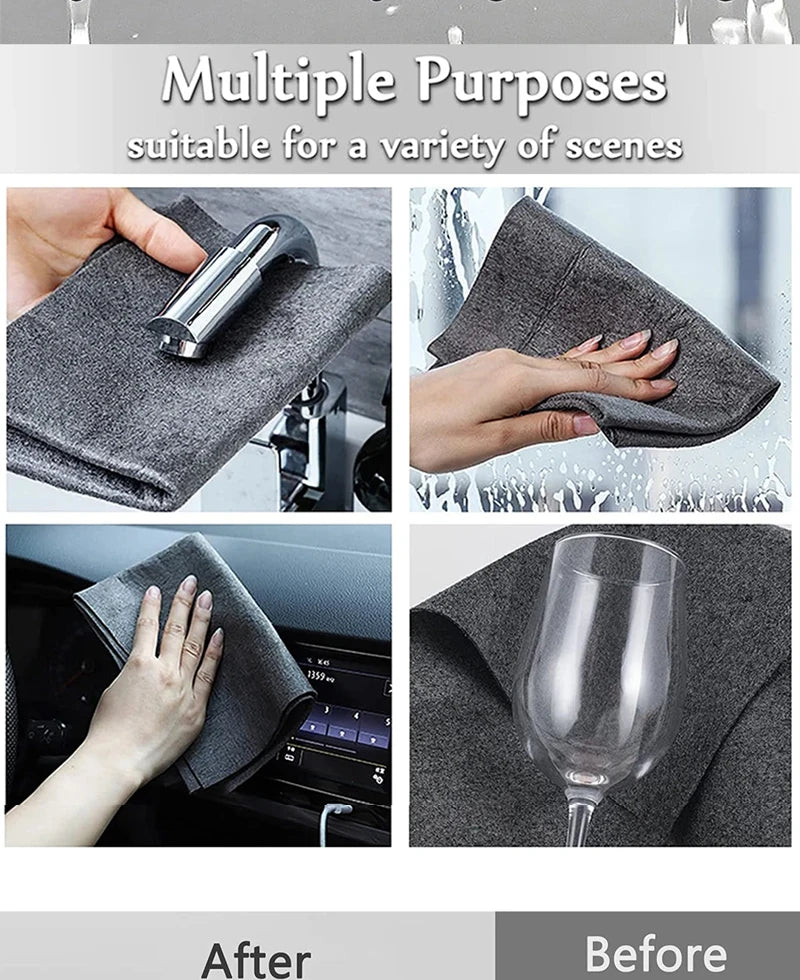 1/3/5/10Pcs Magic Cleaning Cloths Reusable Microfiber Washing Rags Microfiber Glass Clean Towel Washable Lint-free Cleaning Rags