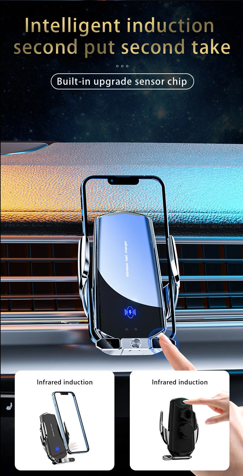 15W Car Wireless Charger Stand for iPhone 16 15 14 13 12 Pro Max Samsung 3 in 1 Magnetic Adapters Phone Fast Charging Chargers