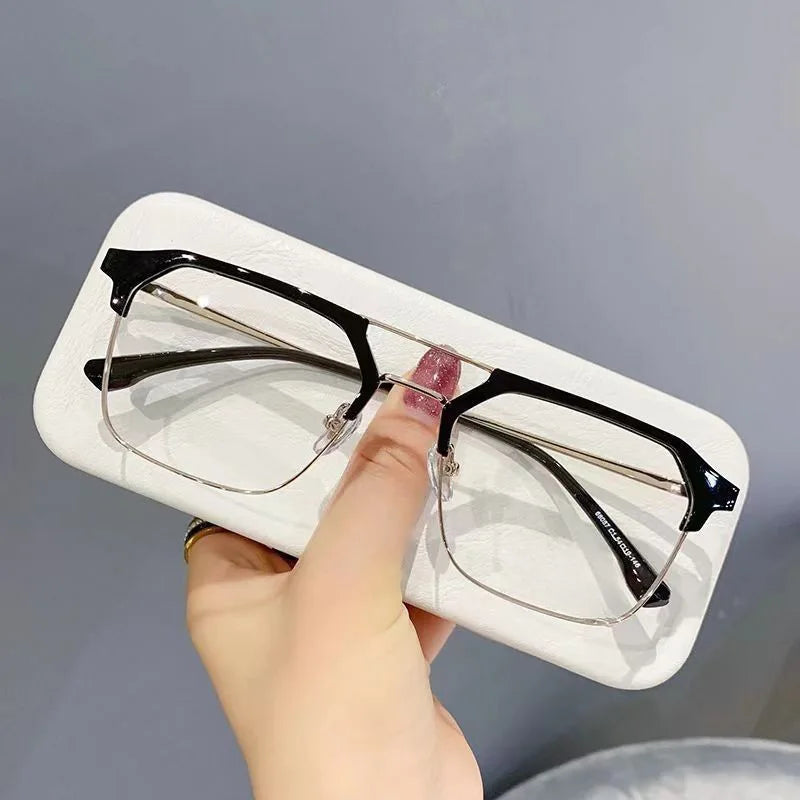 Luxury Brand Square Black Frame Myopia Glasses Anti-blue Light Women Men Near Sight Eyeglasses Unisex Goggles Diopters -0 To -6