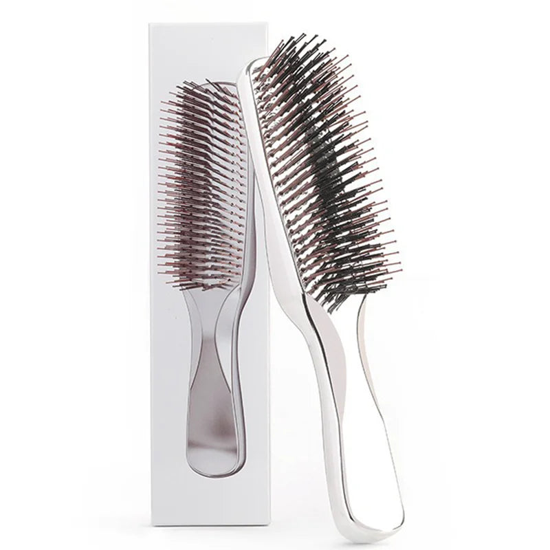 Japanese Premium Head Massager Scalp Brush Hair Massager Shampoo Brush Wet Plastic Detangling Brush Hair Cleaning Comb Rose Gold