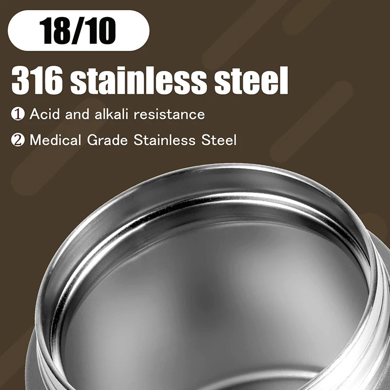 FEIJIAN 500ml Food Thermos, 316 Stainless Steel Vacuum Insulated Food Jar With Spoon Kids Lunch Box