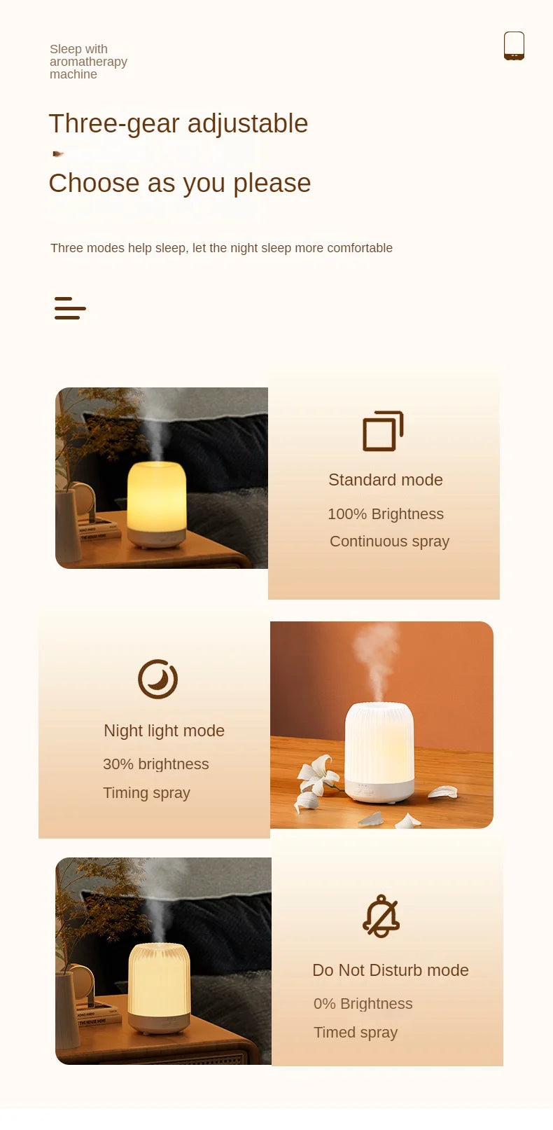 Home Essential oil Aromatherapy Machine Automatic Perfume Machine Bedroom Diffuser With Night Light Humidifier