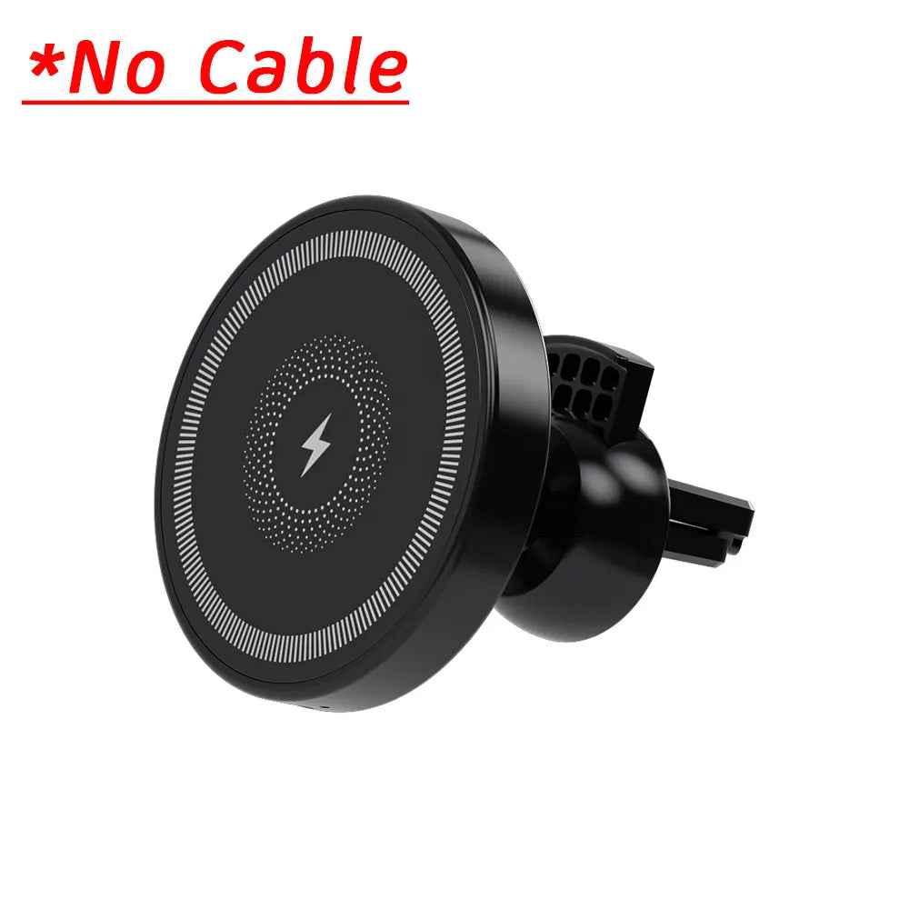 Magnetic Wireless Charger 360 Rotation Air Vent Phone Holder Stand For Magsafe iPhone 16 15 14 13 12 Pro Max Fast Charging Mount