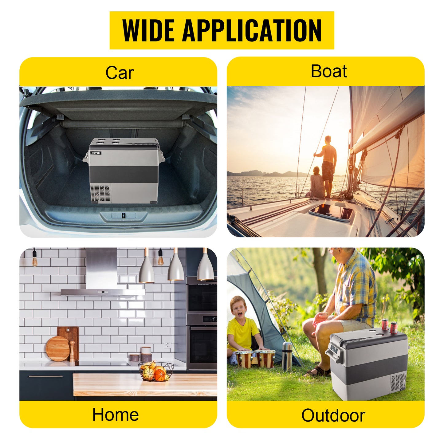 SucceBuy 20L22L35L45L55L Car Refrigerator Mini Fridge Freezer Portable Compressor Cooler 12/24V DC 110-240V Ice Box for Camping