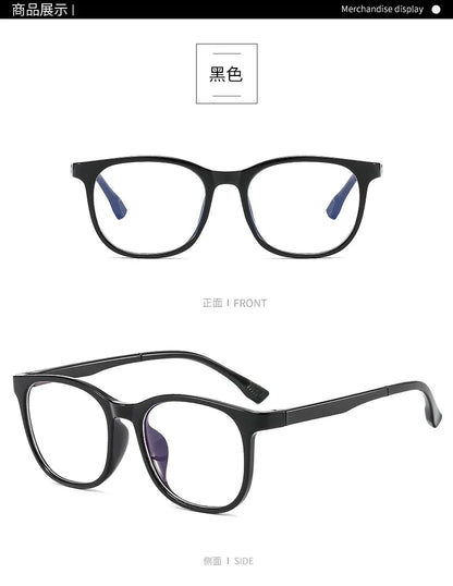 Transparent Computer Glasses Frame Women Men Anti Blue Light square Eyewear Blocking Glasses Optical Spectacle Eyeglass round
