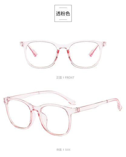 Transparent Computer Glasses Frame Women Men Anti Blue Light square Eyewear Blocking Glasses Optical Spectacle Eyeglass round