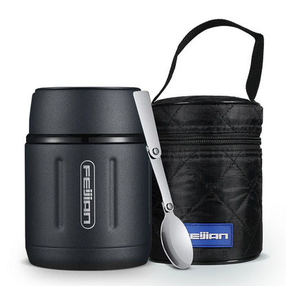 FEIJIAN 500ml Food Thermos,  316 Stainless Steel Vacuum Insulated Food Jar With Spoon Kids Lunch Box