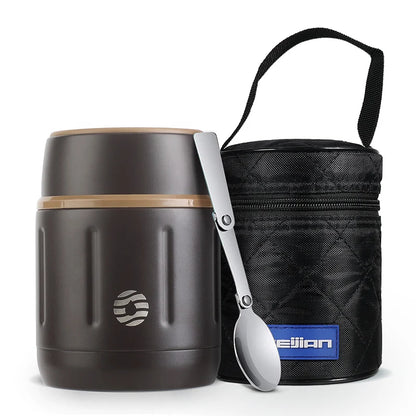 FEIJIAN 500ml Food Thermos,  316 Stainless Steel Vacuum Insulated Food Jar With Spoon Kids Lunch Box