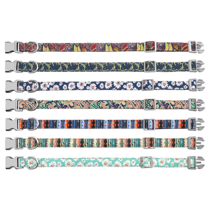 Adjustable Nylon Dog Collar Personalized Dogs Cat ID Collars With Engraved Name Buckle Anti-lost for Small Medium Large Dogs
