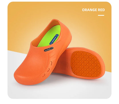 ANNO Soft Doctors Nurses Anti-slip Protective Clogs Operating Room Slippers Chef Work Flat Hospital Foot Wear with Shoes Pad