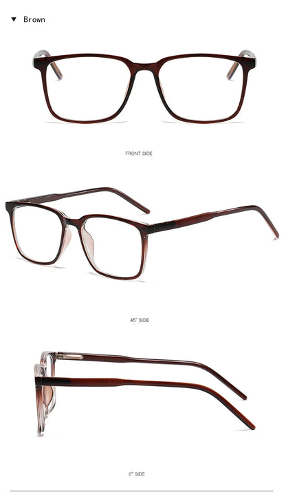 VIVIBEE Square Blue Light Blocking Men Glasses Gaming TR90 Matte Black Anti Ray Eyeglasses Computer Transparent Fashion Eyewear