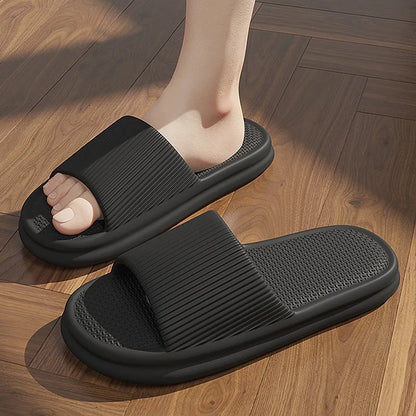 2025 Summer Women's Solid Color Casual Simple Slipper, EVA Material, Comfortable Indoor/Outdoor Dual-use, Anti-Slip Design.