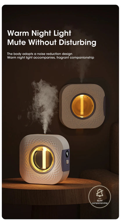 60 ㎡ Oil Aromatherapy Machine Air Purifying Diffuser Toilet Deodorization Fragrance Wall-mounted Humidifier Colorful Night Light