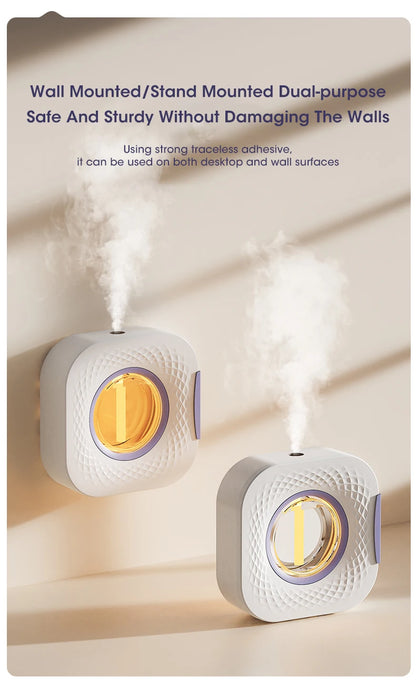 60 ㎡ Oil Aromatherapy Machine Air Purifying Diffuser Toilet Deodorization Fragrance Wall-mounted Humidifier Colorful Night Light