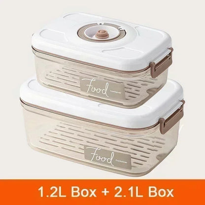 Vacuum Sealed Food Storage Box, Clear Fresh-Keeping Box, Capacity Food Dispenser, Transparent Container with Vacuum Pump