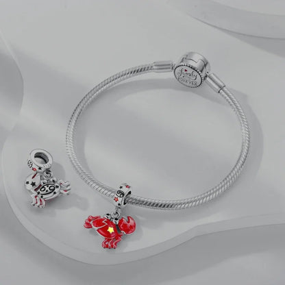 Zodiac Signs Original Charms 925 Sterling Silver Glow in Dark Pendants Beads Fit Bracelet DIY Jewelry Birthday Gift for Women