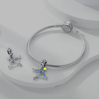 Zodiac Signs Original Charms 925 Sterling Silver Glow in Dark Pendants Beads Fit Bracelet DIY Jewelry Birthday Gift for Women