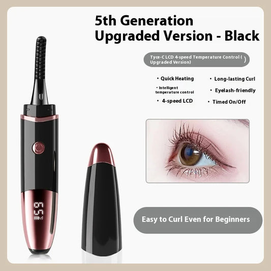 Heated Eyelash Curler, Fast Heat up Within 10s, 24 Hours Long Lasting, Rechargeable Electric Eyelash Curler, Temperature Control