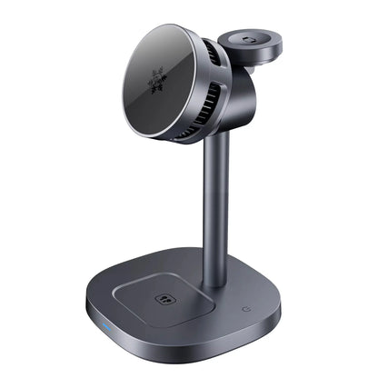 TEC Cooling Qi2 3 in 1 Magnetic  Wireless Charger Stand 15W Fast Charging for Iphone 16 15 14pro Max, Airpods,iwatch Series