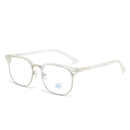 XJiea 2024 Photochromic Anti-blue Light Glasses Men Fashion Rectangle Semi Rimless Eyewear For Women Office Computer Goggle