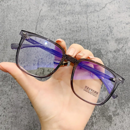 Black Computer Glasses Frame Women Men Anti Blue Light Square Rectangle Eyewear Blocking Glasses Optical Spectacle Eyeglass