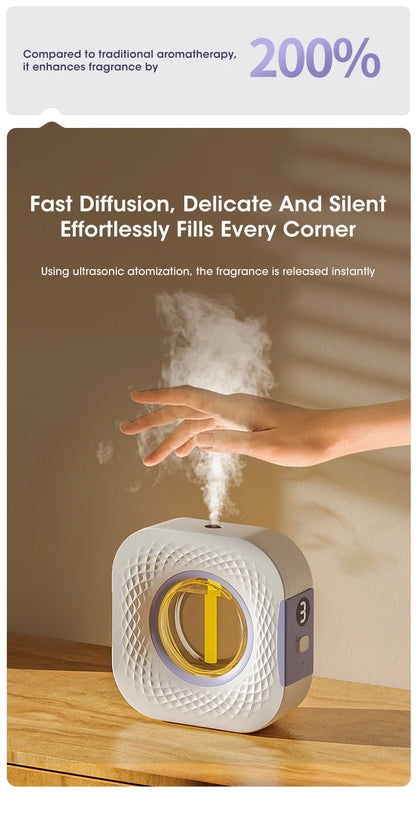 60 ㎡ Oil Aromatherapy Machine Air Purifying Diffuser Toilet Deodorization Fragrance Wall-mounted Humidifier Colorful Night Light