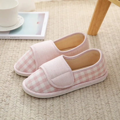 Women Diabetic Slippers Adjustable Closure Comfortable House Shoes Arthritis Edema Wide Slippers Comfy Cozy Shoes Closed Toed