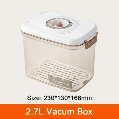 Vacuum Sealed Food Storage Box, Clear Fresh-Keeping Box, Capacity Food Dispenser, Transparent Container with Vacuum Pump