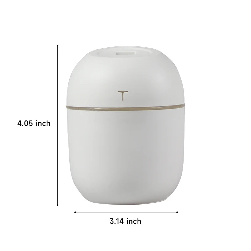USB Aroma Diffuser 220ml Mini Essential Oil Diffuser Portable Mute Ultrasonic Air Humidifier Vehicle Humidifier with LED Lights