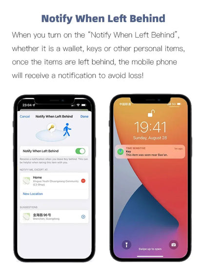 For Apple Find My Mini Bluetooth GPS Tracker Anti Lose Reminder Device Key Finder Kid Bag Wallet Car  Pet Dog Locator Smart Tag