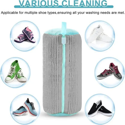 Reusable simulates hand washing Shoe Bags laundry washing machine shoe cleaner mesh laundry for travel mesh wash bags kit