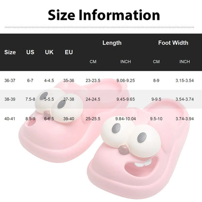 Tongue Kiss Slippers Big Eye Dog Slippers Cute Funny Big Eye Dog Fun Cartoon Package Head Eva Slippers For Women