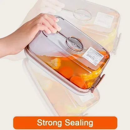 Vacuum Sealed Food Storage Box, Clear Fresh-Keeping Box, Capacity Food Dispenser, Transparent Container with Vacuum Pump