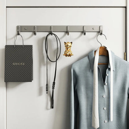 Modern Minimalist Kitchen Space Aluminum Coater Hook Hook Wardrobe Wall Mounted Row Hook Hook Clothes Coat Hook Bathroom